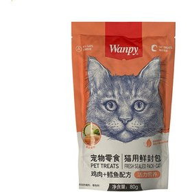 پوچ گربه ونپی مدل مرغ و ماهی کاد وزن 80 گرم